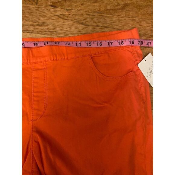 NWT Jaclyn Smith, women’s coral/orange high elastic waist straight leg pants XXL - Picture 8 of 10